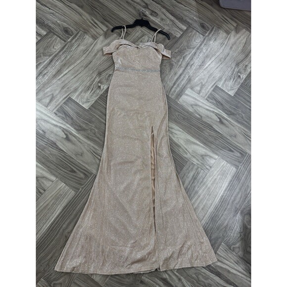 Windsor Dresses & Skirts - Windsor Juniors 5 Cold-Shoulder Mermaid Glitter Formal Dress